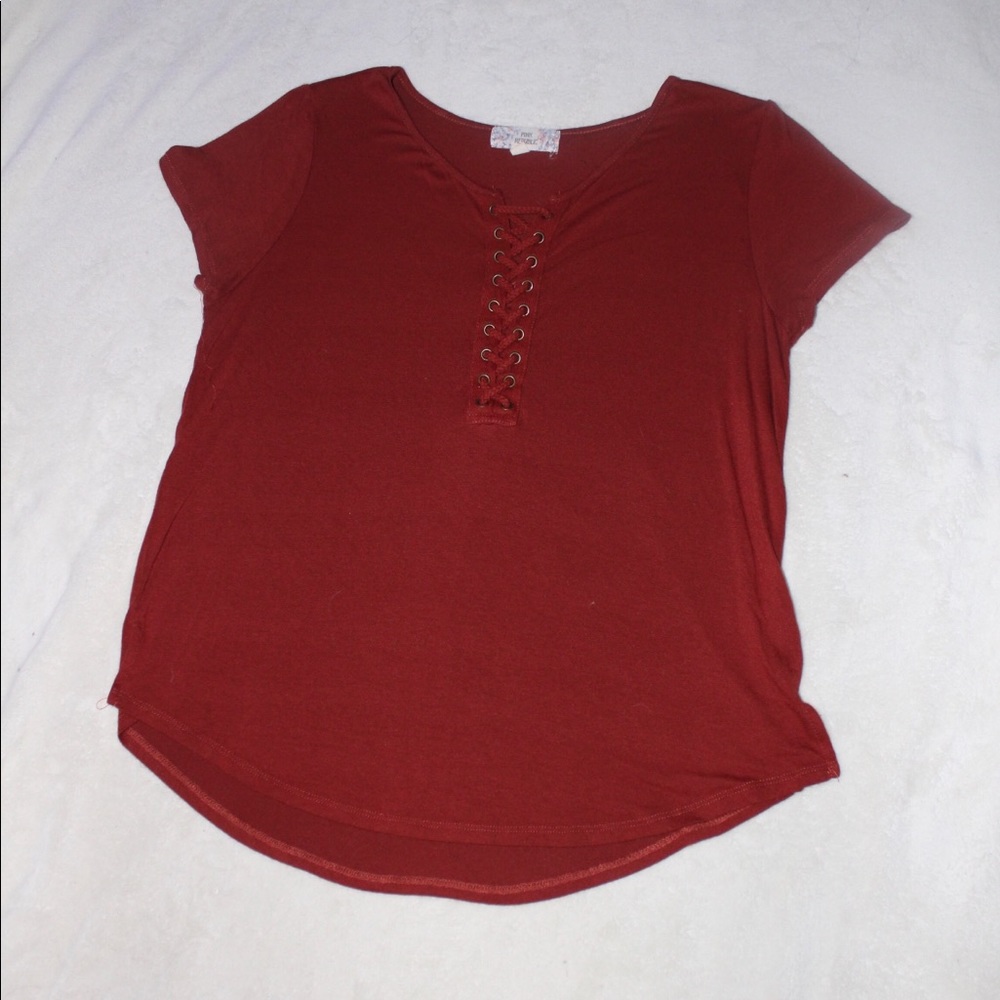 Burnt Orange Pink Republic Top